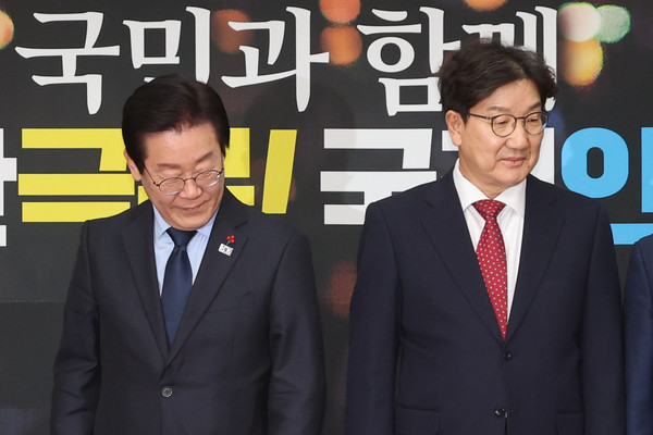 ▲ 권성동 국민의힘 원내대표와 이재명 더불어민주당 대표. /뉴시스