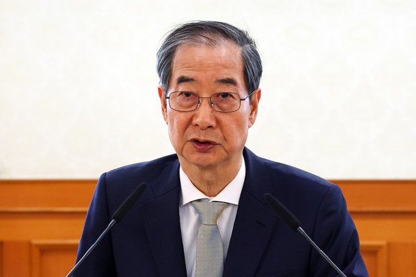 ▲ 한덕수 대통령 권한대행, 국가안전보장회의 발언. /뉴시스