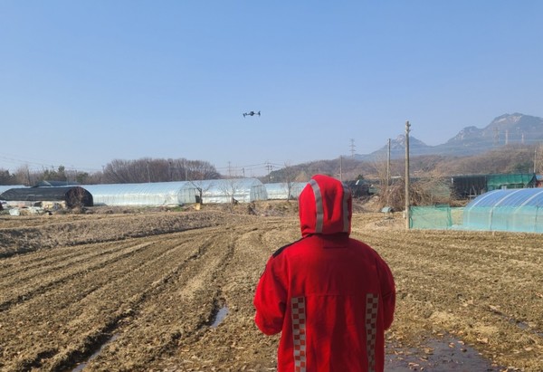 ▲ 양주시 '산불드론감시단' 운영 모습.