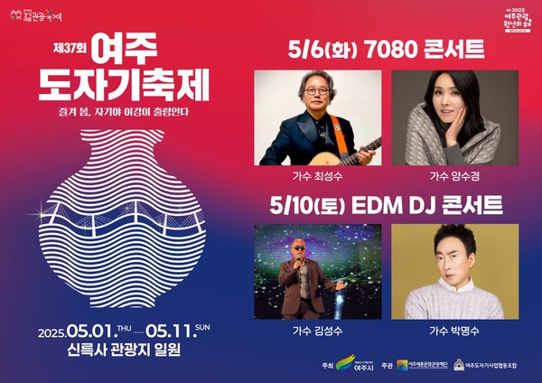 ▲ 제37회 여주도자기축제 축하공연 홍보물.