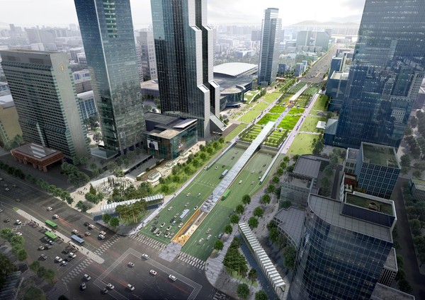 ▲ 서울 강남구 코엑스 사거리와 삼성역 사거리 사이 광역복합환승센터를 짓는 '영동대로 지하공간 복합개발 사업'이 첫 삽을 뜬다. (사진=서울시 제공)