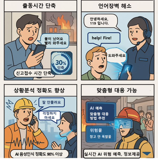 ▲ 경기도소방재난본부 AI기반 119 신고접수 및 상황분석 어시스턴트 개발.