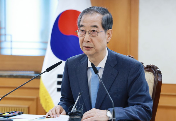 ▲ 한덕수 대통령 권한대행 국무총리가 21일 정부서울청사에서 열린 경제안보전략 태스크포스(TF) 회의에서 발언하고 있다. /뉴시스