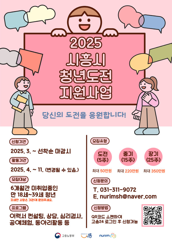 ▲ 시흥시 청년도전 지원사업 포스터.