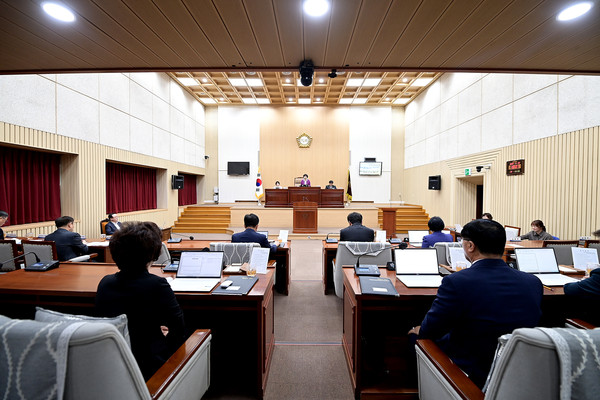 ▲ 연천군의회 제293회 임시회 1차 본회의 전경.