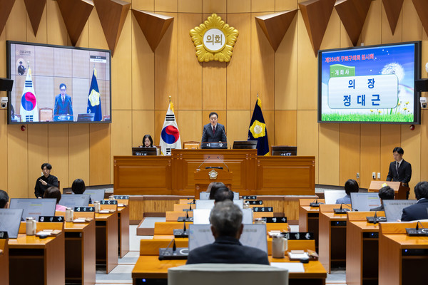▲ 지난 제334회 임시회 본회의 진행 모습.