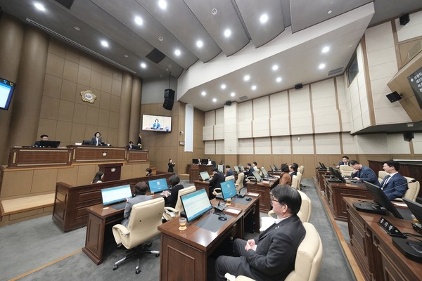 ▲ 마포구의회 제275회 임시회 제2차 본회의 전경.