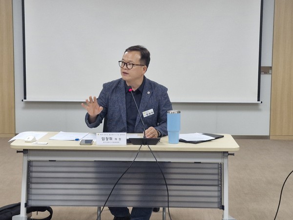 ▲ 물순화 도시 조성을 위한 제3차 협력회의에서 발언하고 있는 임창휘 의원.