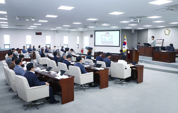 ▲ 송파구의회 제322회 임시회 제1차 본회의 전경.