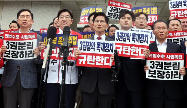 ▲ 김문수 대선후보, 사법부수호 및 민주당 규탄대회. /뉴시스