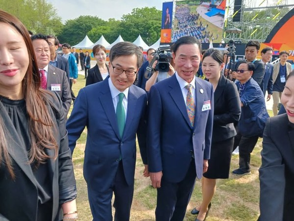 ▲ 김동연 경기도지사 제71회 경기도체육대회 개회식 참석 모습.