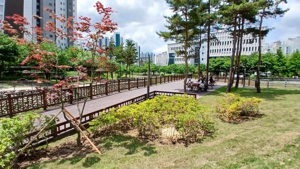 ▲ 의정부시 송산3동 다목적 쉼터 모습.
