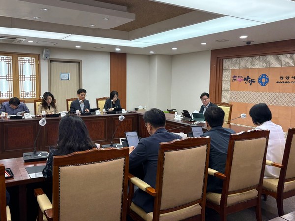 ▲ 안양시 상반기 신속집행 점검회의 개최 모습.