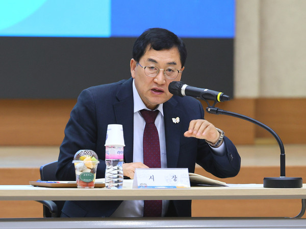 ▲ 경주시는 지난 5월 30일 시청 알천홀에서 민선 8기 공약사업 추진상황 보고회를 열고, 공약사업 전반에 대한 추진 현황을 점검했다.