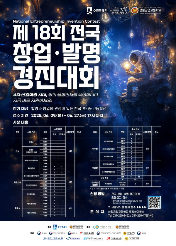 ▲ 제18회 전국 학생 창업발명경진대회 포스터.