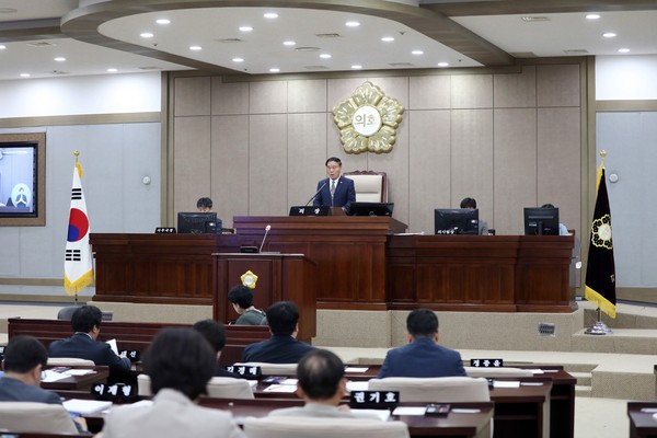 ▲ 수원특례시의회 제393회 제1차 정례회 제1차 본회의 전경.