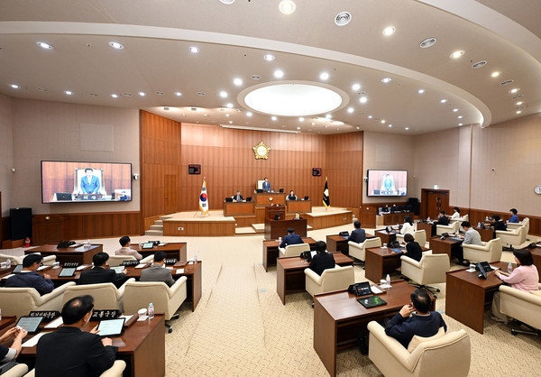 ▲ 의정부시의회 제337회 제1차 정례회 제1차 본회의 전경.