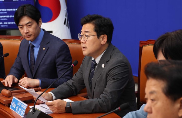 ▲ 발언하는 박찬대 당대표 직무대행. /뉴시스