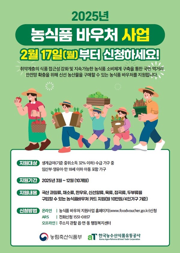 ▲ 2025년 농식품 바우처 사업 안내물.