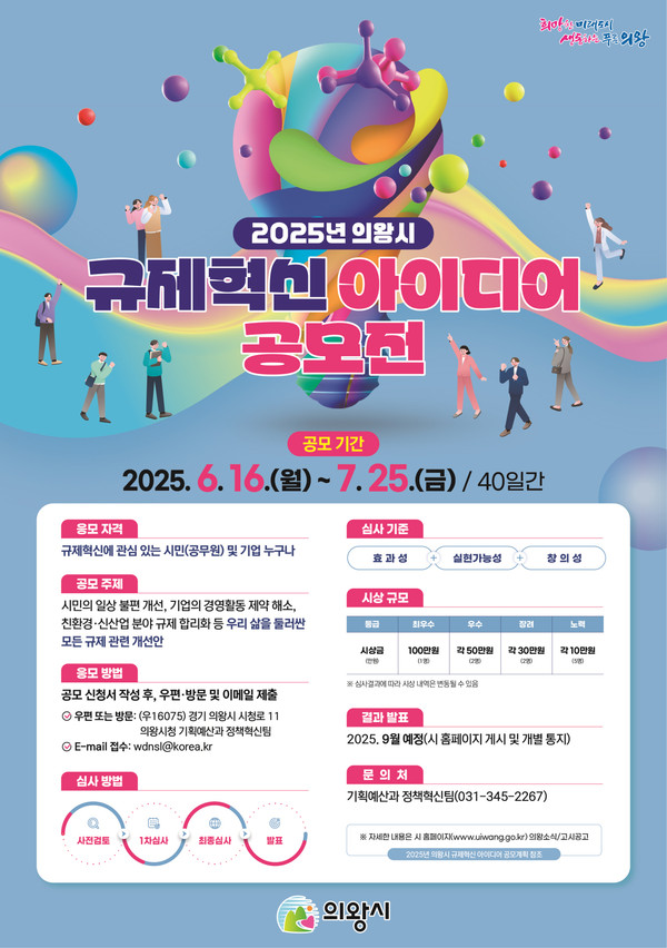 ▲ 2025년 의왕시 규제혁신 아이디어 공모전 포스터.