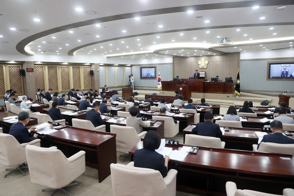 ▲ 제393회 제1차 정례회 제2차 본회의 전경.