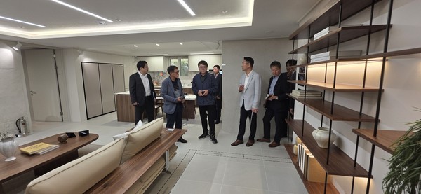 ▲ 견본주택 점검 실시 모습.