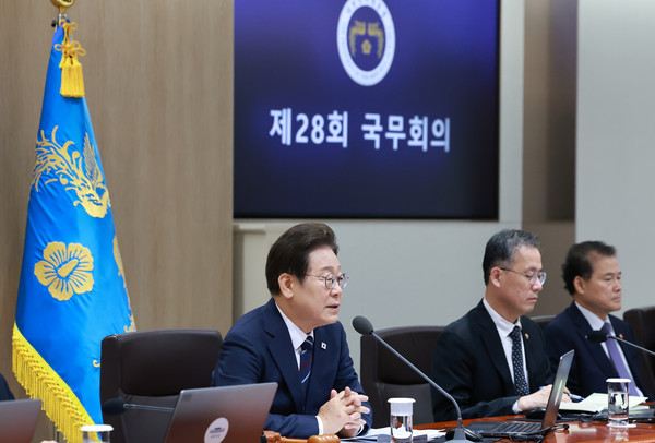 ▲ 이재명 대통령 국무회의 발언. /뉴시스