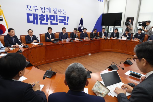 ▲ 발언하는 김병기 당대표 직무대행. /뉴시스