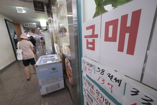 ▲ 서울 송파구의 부동산에 급매물 안내문이 붙어있다. /뉴시스