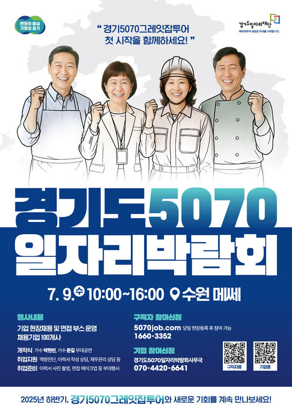 ▲ 경기도 5070 일자리 박람회 포스터.