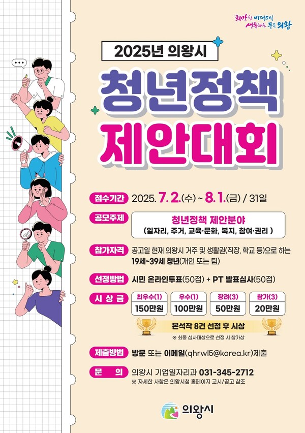 ▲ 의왕시 청년정책 제안대회 포스터.