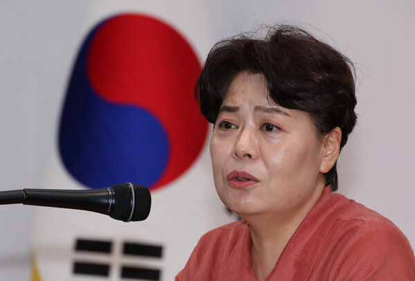 ▲ 윤희숙 국민의힘 혁신위원장 기자간담회. /뉴시스