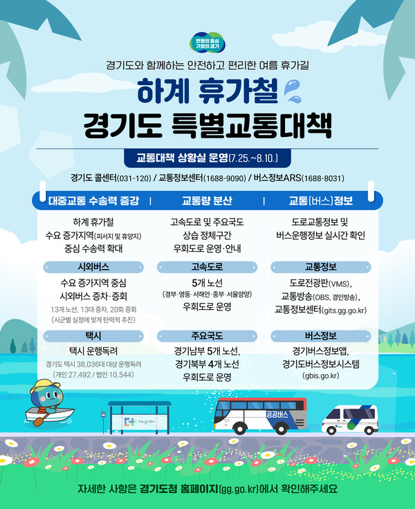 ▲ 하계 휴가철 특별교통대책 안내물.