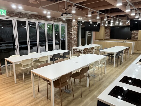 ▲ 바른 식생활 교육관 내부 조리교육장 전경.