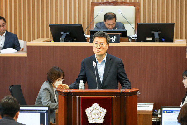 ▲ 서대문구의회 서호성 의원 5분 발언 모습.
