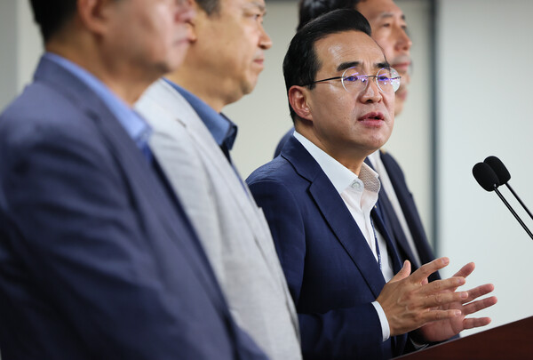 ▲ 박홍근 기획분과장, 전세사기 피해자 간담회 브리핑. /뉴시스