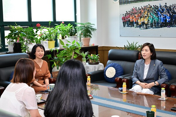 ▲ 김경 문화체육관광위원장이 체육 관련 협회 및 단체와 면담을 진행하고 있다.