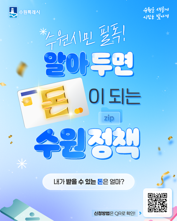 ▲ 수원특례시 ‘생활비 절약 정책’ 홍보물.