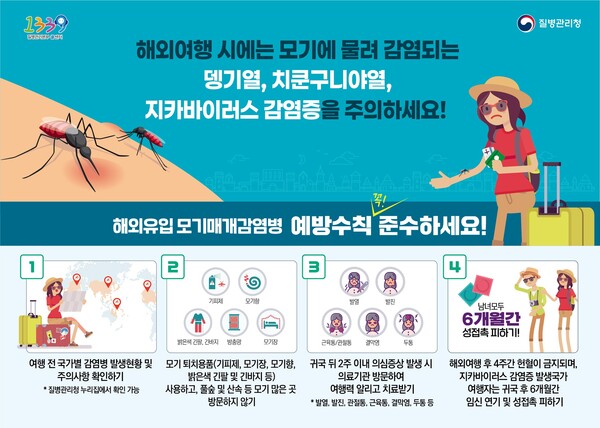 ▲ 모기 매개 감염병 예방 수칙 안내물.