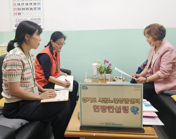 ▲ 경기도노인종합상담센터 현장컨설팅 진행 사진.