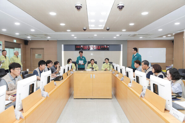 ▲ 고양특례시의회 집중호우 피해 긴급 점검 회의 개최 모습.