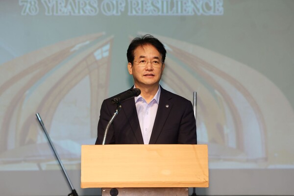 ▲ 이동환 고양특례시장이 '2025 한-파키스탄 우호협력의 날' 행사서 축사를 하고 있다.