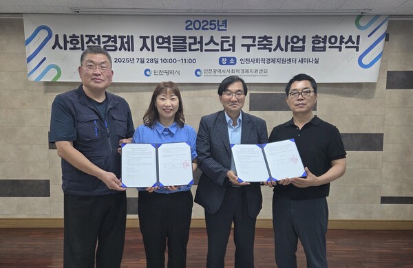 ▲ ‘사회적경제 지역클러스터 구축 사업’ 업무협약식.