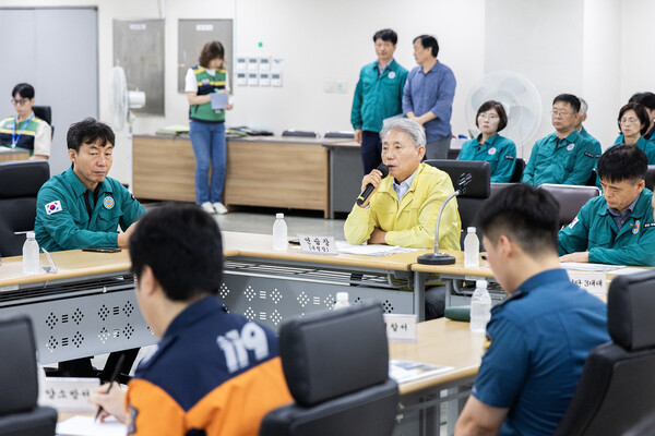 ▲ 2025년 을지연습 최초 상황보고 및 전시 주요 현안과제 보고회.