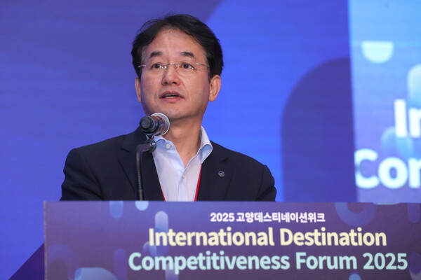 ▲ ‘2025 고양 데스티네이션 위크(GDW)’ 개막식에 참석해 개회사 중인 이동환 고양특례시장.