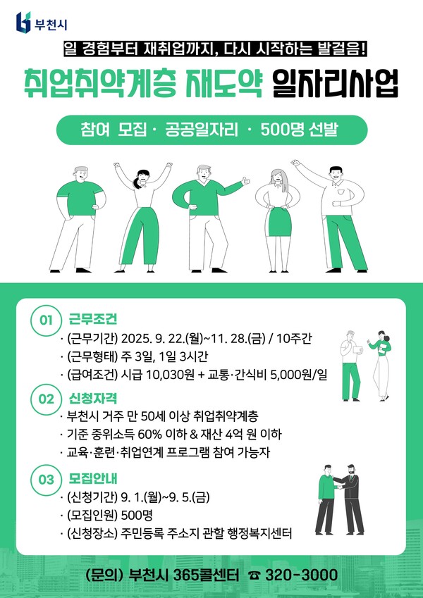 ▲ 취업취약계층 재도약 일자리사업 참여자 모집 홍보 포스터.