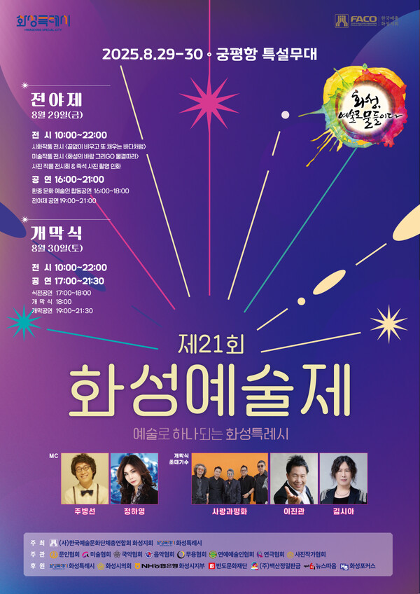 ▲ 제21회 화성예술제 포스터.