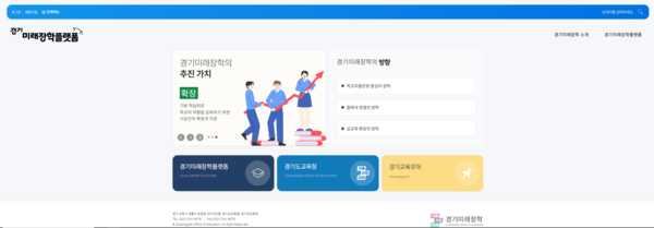 ▲ ‘경기미래장학플랫폼’ 누리집 자료.