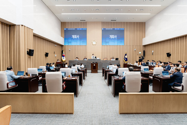 ▲ 광진구의회 제285회 임시회 제1차 본회의 전경.