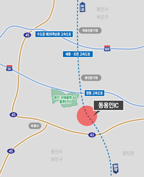 ▲ 동용인 IC 위치도.